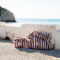 Preview: Ruffle Shoulder Bag Bordeaux Stripe
